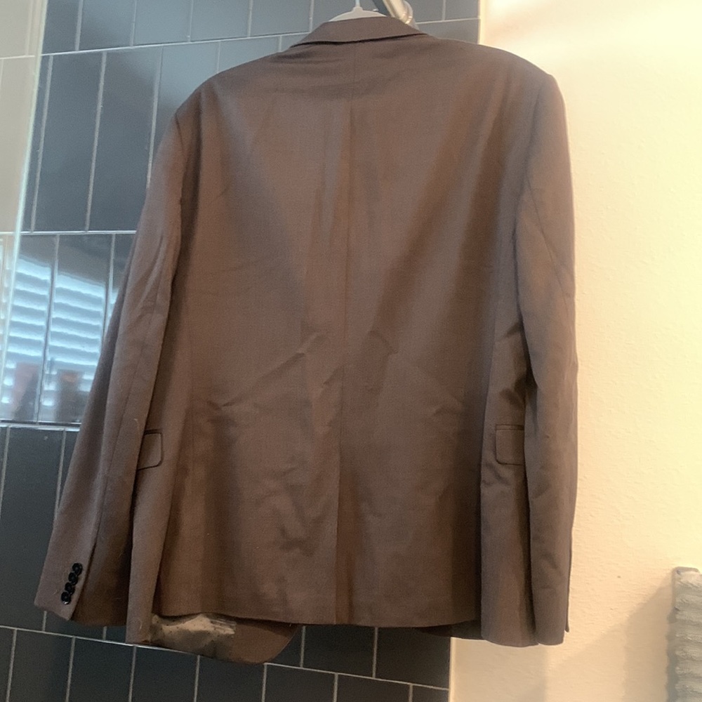Express Extra Slim Brown Suit Jacket - image 3